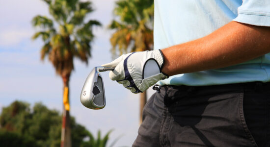 Golfer mit Golfschlger